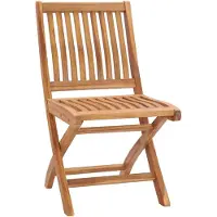 vidaXL Klappstühle, 2 Stück, Massivholz Teakholz
