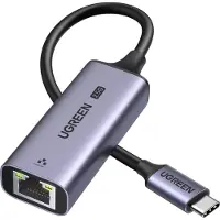 UGREEN USB-C to RJ45 2.5G Ethernet Adapter, USB Typ-C, RJ-45, Männlich, Grau