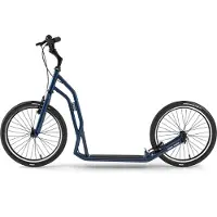 Yedoo S2020 Roller Scooter Tretroller - für Erwachsene und Teenager, bis 150 kg, mit Luftreifen 20/20 und verstellbarem Lenker Blau