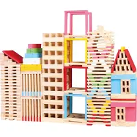 Bino Holzbausatz Stadt 150 Teile