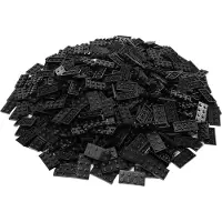 LEGO 2X4 Platten Bauplatten Schwarz - 3020 NEU! Menge 100x