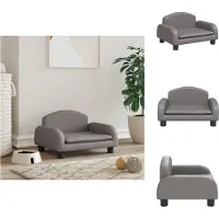 vidaXL Hundebett Grau 50x40x30 cm Kunstleder - Hundebetten