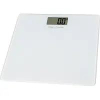 ProfiCare elektrische Personenwaage mit Glasoberfläche | Messbereich 5–180 kg & großem LCD-Display | mit Step-On-Automatik | PC-PW 3122 weiss