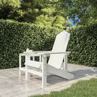 vidaXL Möbel Adirondack-Gartenstuhl HDPE Weiß - Gartensessel 318637
