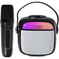 Adler AD 1199B Karaoke-Lautsprecher mit Mikrofon, SD/USB/AUX/Bluetooth
