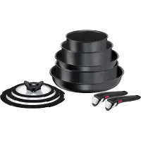 Tefal Ingenio L7629142, Rund, Allzweckpfanne, Schwarz, Titan, Aluminium, Thermo-Punkt