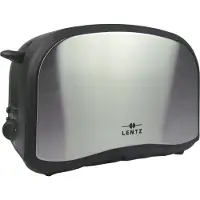Lentz 2 Scheiben-Toaster Silber Schwarz