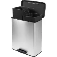 Curver Deco Bin Slim 254619 Mülleimer 52 L 486 X 615 X 284 Mm Silber Eimer615