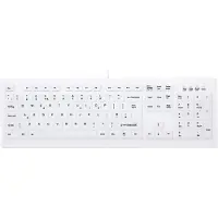 Contour Design Design Active Key AK-C8100F-UVS-W/UK, Volle Größe (100%), Kabelgebunden, USB, Scherenschalter, QWERTY, Weiß