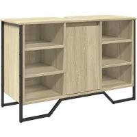 vidaXL Waschbeckenunterschrank Sonoma-Eiche 91x35x60 cm Holzwerkstoff