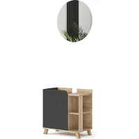Vicco Badmöbel-Set Karen Sonoma/Anthrazit 2 Teile, Model 47290