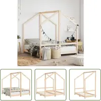 The Living Store Kinderbett 2x(70x140) cm Massivholz Kiefer