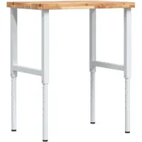 vidaXL Werkbank 80x60x(73-99,5) cm Massivholz Akazie Rechteckig