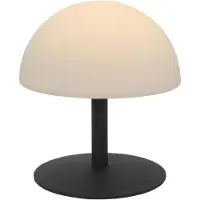 Lumisky Kabellose Tischleuchte – – NEPTUNE ROCK – H 20 cm – Stahlfuß – Grau – Warmweißes und weißes LED-Licht