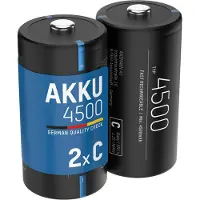 Ansmann Akku 1,2 V, 4500 mAh, C, NiMH, 2 Stück
