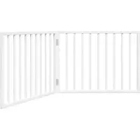 vidaXL Hundegitter Faltbar 2 Paneele Weiß 160 cm Pappelholz