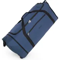 Hauptstadtkoffer blnbag M4 - Große ReisetascheTrolley-Tasche XL mit 2 Rollen, leichte faltbare Rolltasche Travel Bag XXL Reisegepäck Koffer Rollenreisetasche 90L,Dunkelblau