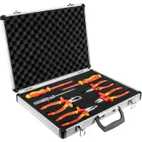 Neo Tools Zangen- und Schraubendreher-Set 1000 V, 7 Elemente, Zweikomponentenhandgriff, für den Betrieb unter Spannung bis zu 1000 V,