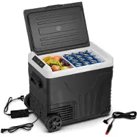 Klarstein PolarForce 50L Kompressor-Kühlbox | LCD-Panel | Beleuchtung | Off-Road | Batterieschutz | 12V/230V Schwarz