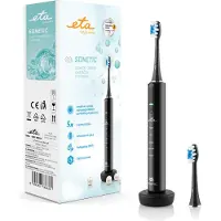Eta elektrische Schallzahnbürste Sonetic I 5 x Reinigungsmodi I bis zu 40.000 Bürstenkopfbewegungen/Minute I Timer I 3,7 V Li-Ion-Akku I IPX7