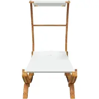vidaXL "2026 Aktion"Sonnenliege HOMMIE - Gartenliege - Gartenmöbel - mit Dach 100x190x134 cm Bugholz Massiv Creme - 100x190x134 cm DEMöbel 3416356