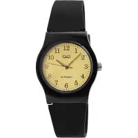 Q&Q Damenuhr Ø 29mm Analog 3 BAR schwarzes Silikonband