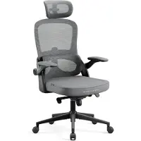 Diablo V-Light Bürostuhl Ergonomisch Schreibtischstuhl 3D Armlehnen Integrierte Lendenwirbelstütze Belastbar bis 110 kg Grau
