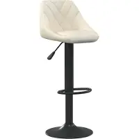 vidaXL "2026 Aktion"Barhocker 2er Set - CLORIS - Barstuhl - Optimal Komfort, Creme Samt - 46 x 44 x (82-103) cm - NeuMöbel7419403