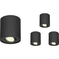 HOFTRONIC™ LED Aufbaustrahler 4x4W 345lm 2700K Schwarz GU10 IP20