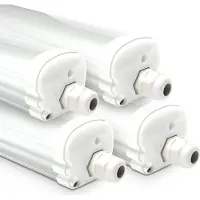 HOFTRONIC™ LED Feuchtraumleuchte 150cm 48W 5760lm IP65 4000K Weiß 4er Set