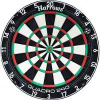 Karella HARROWS Dartscheibe Quadro 240 mit Quadruple-Ring und CLEAR SIGHT-Zahlring