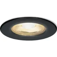 HOFTRONIC™ LED Einbaustrahler flach 5W 450lm 2700K IP65 Schwarz dimmbar