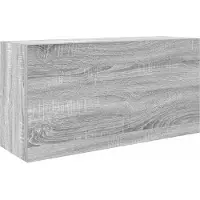 vidaXL Bad-Wandschrank Grau Sonoma 80x25x40 cm Holzwerkstoff