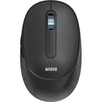 MARVO WM111BK Kabellose Optische Maus mit Sechs programmierbare Tasten, 1600 DPI, Schwarz