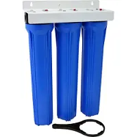Naturewater NW-BRK03 3 Stufen Wasserfilter, 5 µ, 26,16 mm (3/4") Filtereinsatz, PP Kartusche Filter, Filterschlüssel, Sedimentfilter Aktivkohleblock Aktivkohlegranulat