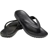 Crocs Herren Crocbrand Flip Flop in Schwarz Grau