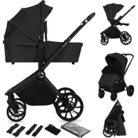 Lionelo MIKA Plus 2-in-1 Kombikinderwagen, Black Onyx