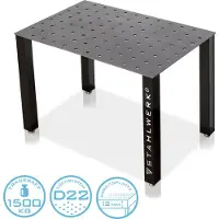 Stahlwerk Schweißtisch DIY-Bausatz hochbelastbare 12 mm Arbeitsplatte S355 Stahl