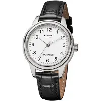 Regent Damen Uhr Lederarmband Leder Armbanduhr Analog schwarz URF1567