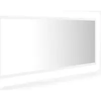 Syfax LED-Badspiegel Weiß 100x8,5x37 cm Acryl
