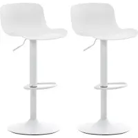 CLP 2er Set Barhocker Almada drehbar und höhenverstellbar. weiß