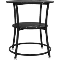 Vicco Couchtisch Quebec Marmor 50 x 50 cm mit Ablage, Model 50004