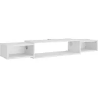 Vicco TV-Schrank Nordic Weiß 139.7 x 20.3 cm mit offenen Regalen, Model 49521