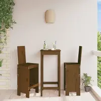 vidaXL "im Angebot" Barhocker 2 Stk. - bis 150 kg - Honigbraun 40x42x120 cm Massivholz Kiefer - Stapelsessel CC22171