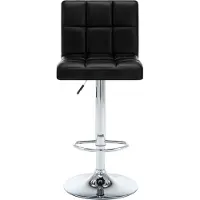 vidaXL "Winterschlussverkauf "Barhocker 2er Set - CLORIS - Barstuhl - Optimal Komfort, Schwarz Kunstleder - 40 x 47 x (90-111) cm - DEMöbel4029740
