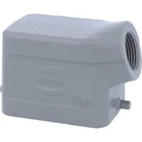 Harting Han 6B Tüllengehäuse niedrig, 1xPG13,5 seitlicher Kabelabgang, für 1 Bügel (am Unterteil) Verschraubung PG13,5