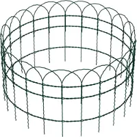 Wiltec Gartenzaun 0,4 x 10 m grün, Maschendrahtzaun Stahl PVC-beschichtet, Drahtzaun 9 x 15 cm Maschen, Zaun für Garten, Maschenzaun einfache Montage