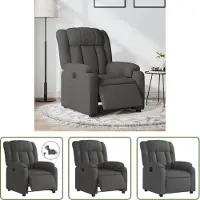 The Living Store Relaxsessel Elektrisch Dunkelgrau Stoff