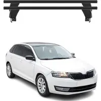Menabo Dachträger Grundtäger für Skoda Rapid Spaceback 2013-2019 ABE Alu Schwarz