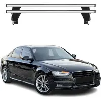 Menabo Dachträger für Audi A4 B8 Limo 2008-2012 Pere-FL 50kg Alu Silber 2x
